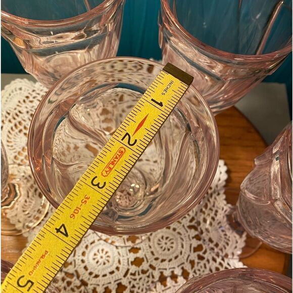 Nordica sweet swirl pink glasses goblet 8 ounces water glass…8 glasses - Picture 4 of 16